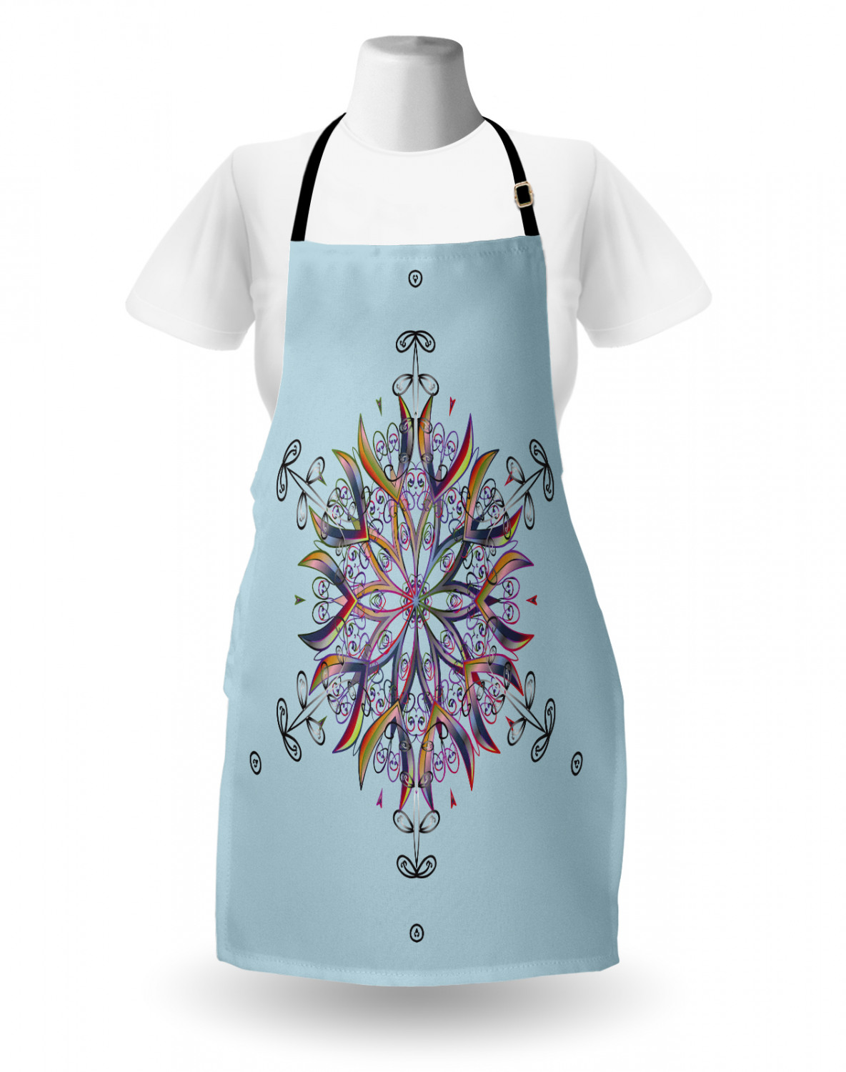 Ambesonne Unisex Long Lasting Apron Bib Adjustable Strap for Gardening Cooking