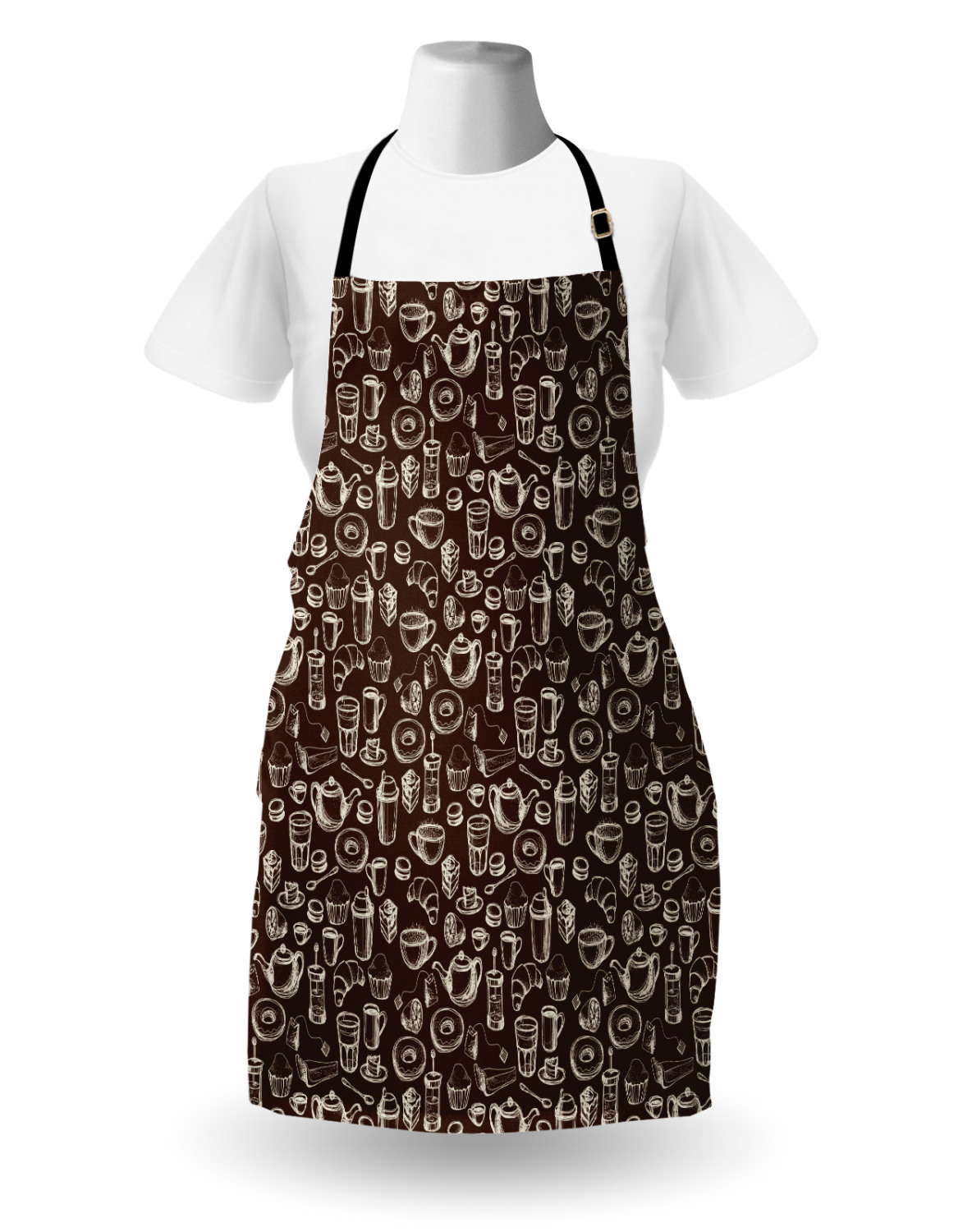 Ambesonne Unisex Long Lasting Apron Bib Adjustable Strap for Gardening Cooking