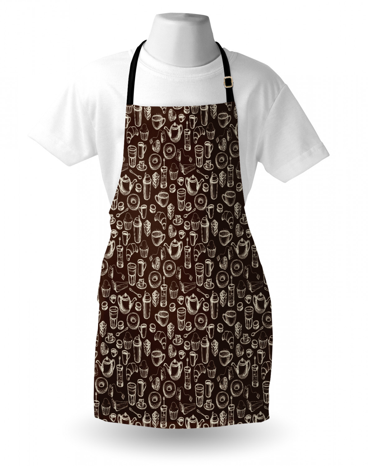 Ambesonne Unisex Long Lasting Apron Bib Adjustable Strap for Gardening Cooking