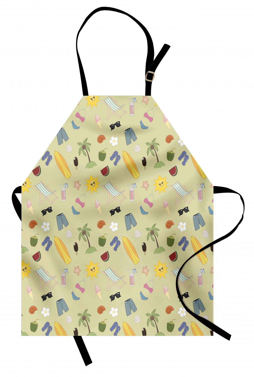 Ambesonne Unisex Long Lasting Apron Bib Adjustable Strap for Gardening Cooking