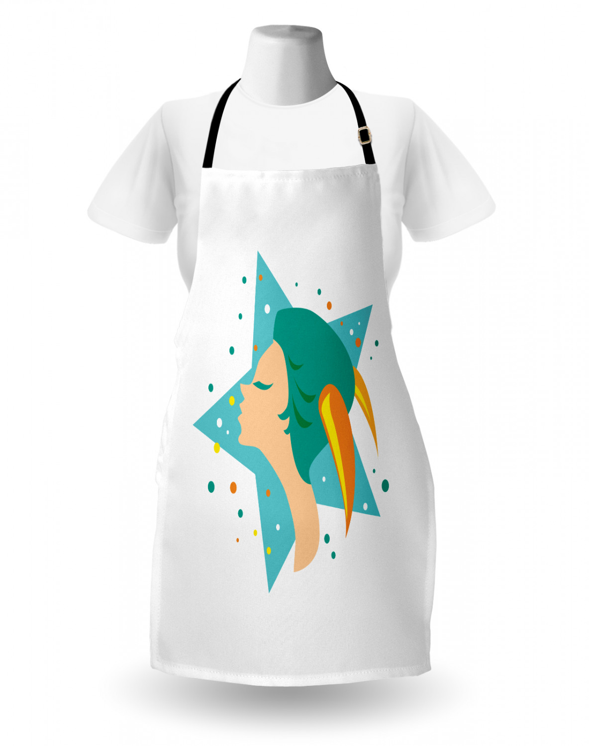 Ambesonne Unisex Long Lasting Apron Bib Adjustable Strap for Gardening Cooking