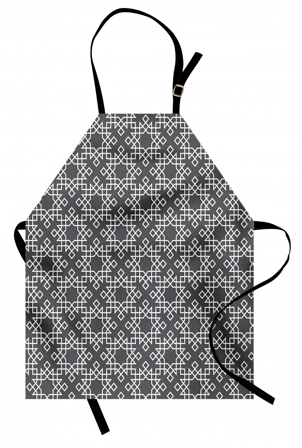 Ambesonne White Apron Unisex Kitchen Bib with Adjustable Neck Cooking Baking