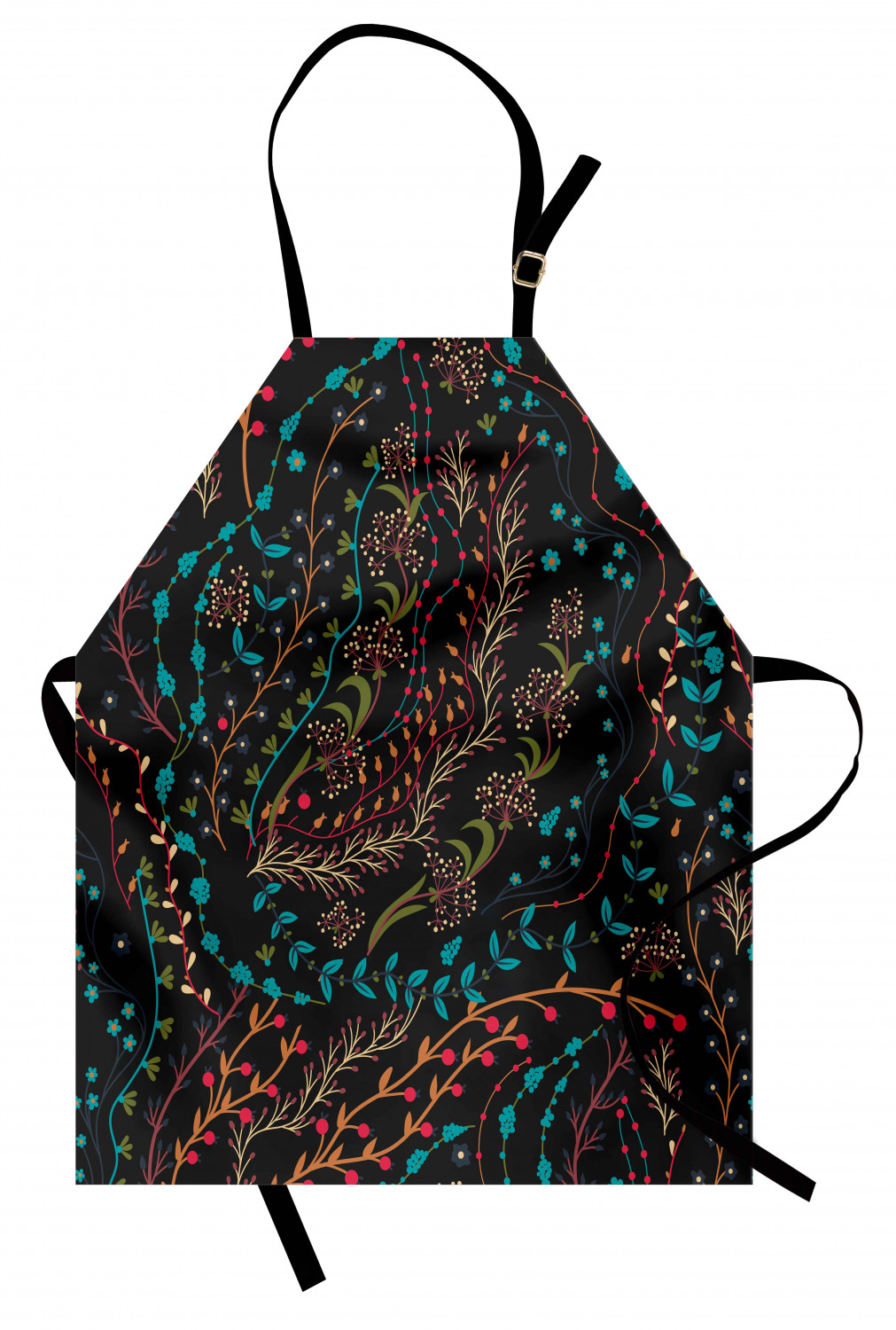 Ambesonne Flower Apron Unisex Kitchen Bib with Adjustable Neck Cooking Baking - Bild 91 von 183