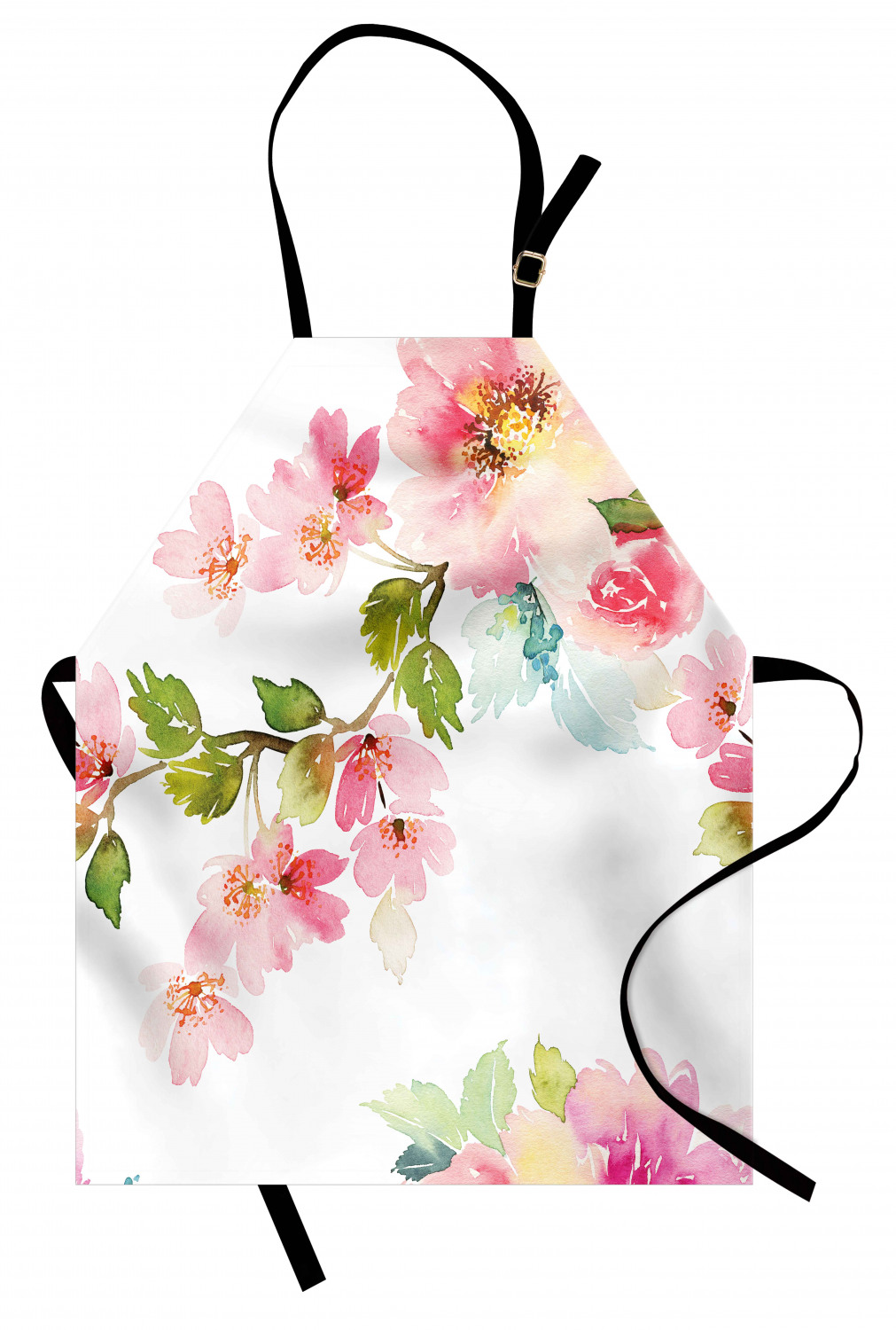 Ambesonne Flower Apron Unisex Kitchen Bib with Adjustable Neck Cooking Baking - Bild 94 von 183
