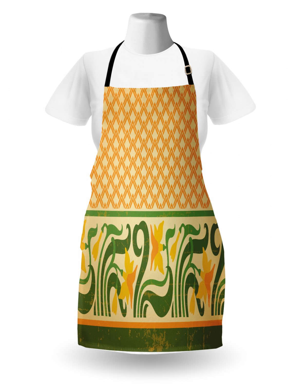 Ambesonne Apron Bib Adjustable Neck for Cooking