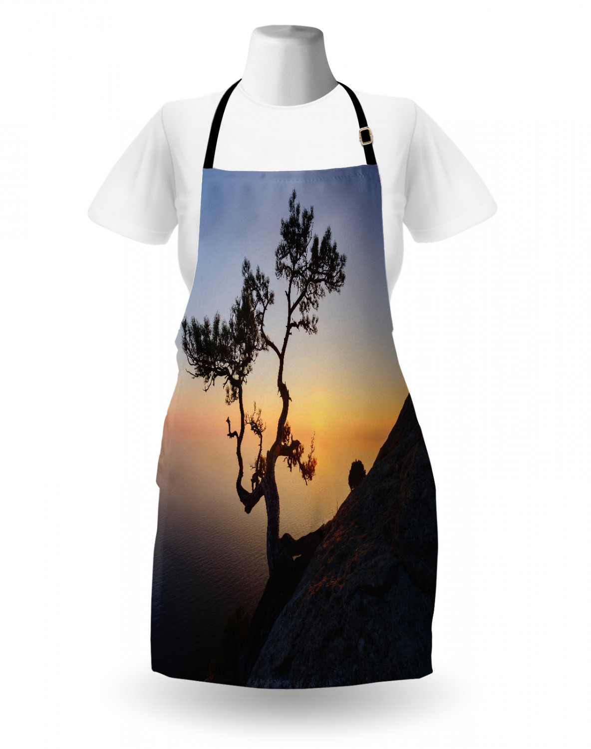 Ambesonne Apron Bib Adjustable Neck for Cooking