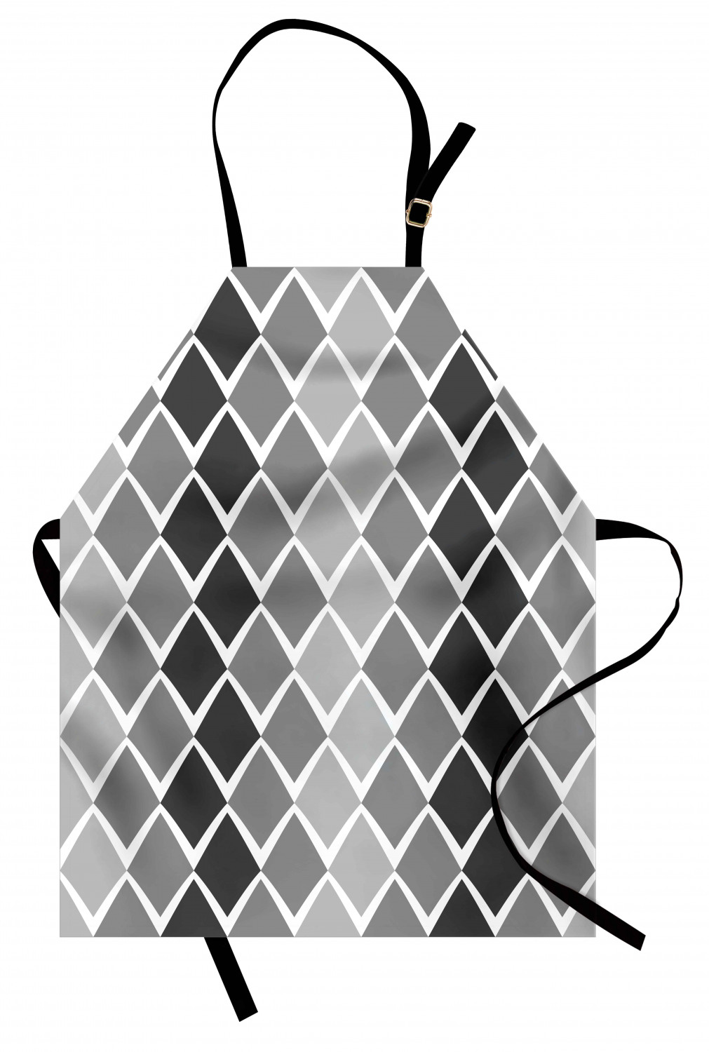 Ambesonne White Apron Unisex Kitchen Bib with Adjustable Neck Cooking Baking