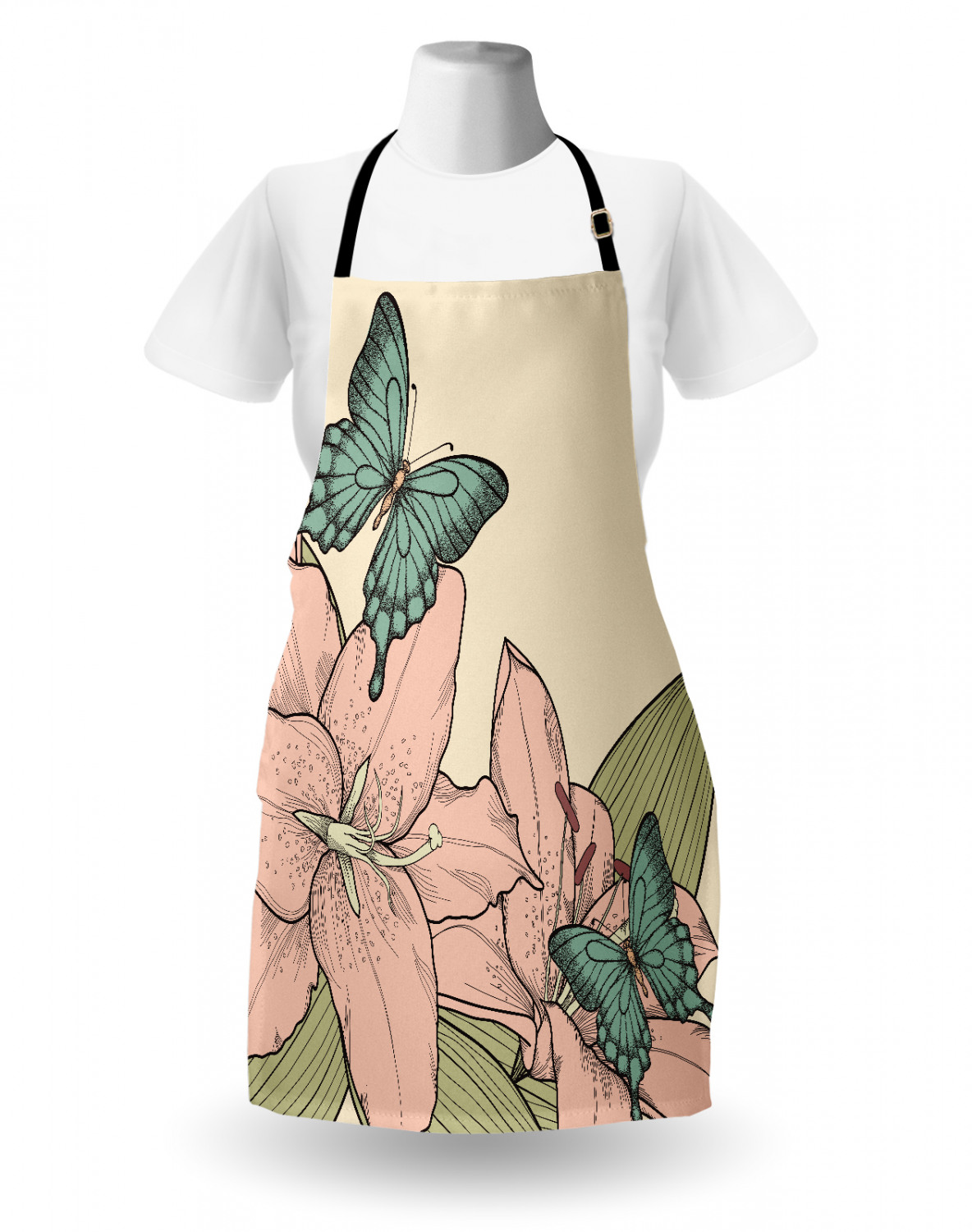 Caterpillar Apron Unisex Kitchen Bib with Adjustable Neck Cooking Baking