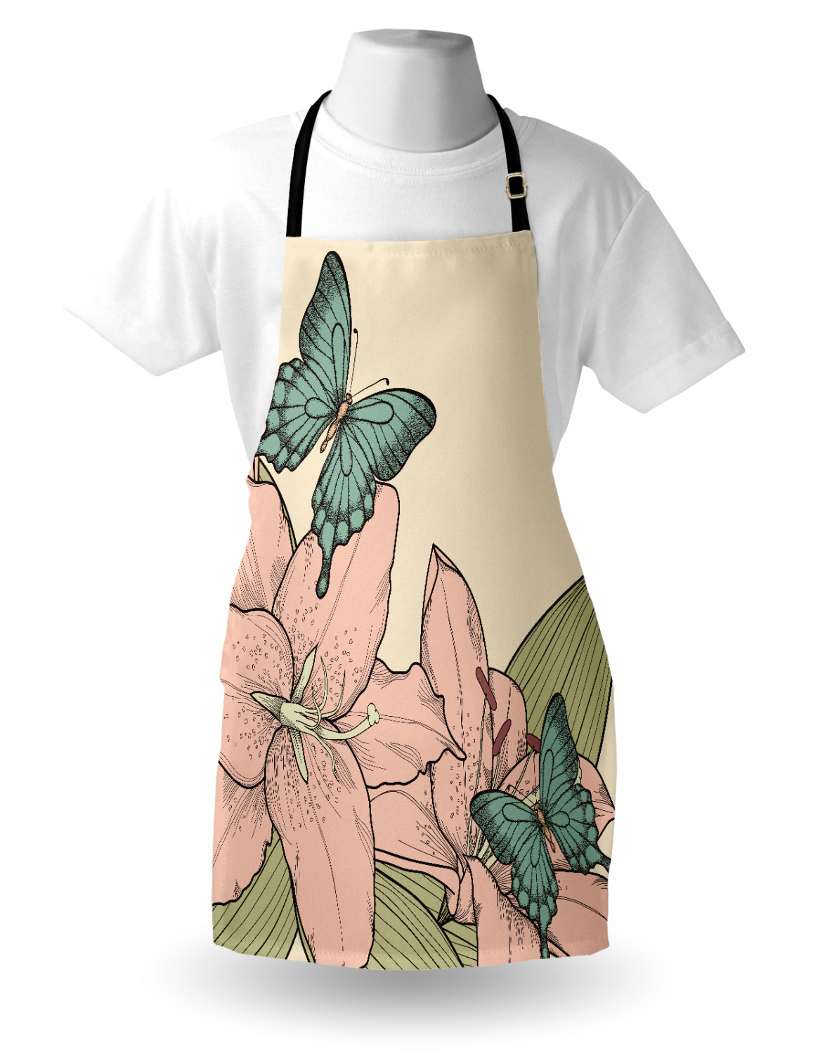 Caterpillar Apron Unisex Kitchen Bib with Adjustable Neck Cooking Baking