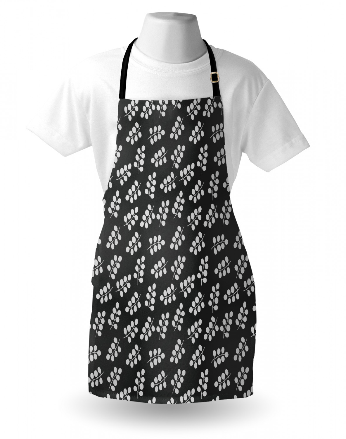 Ambesonne White Apron Unisex Kitchen Bib with Adjustable Neck Cooking Baking