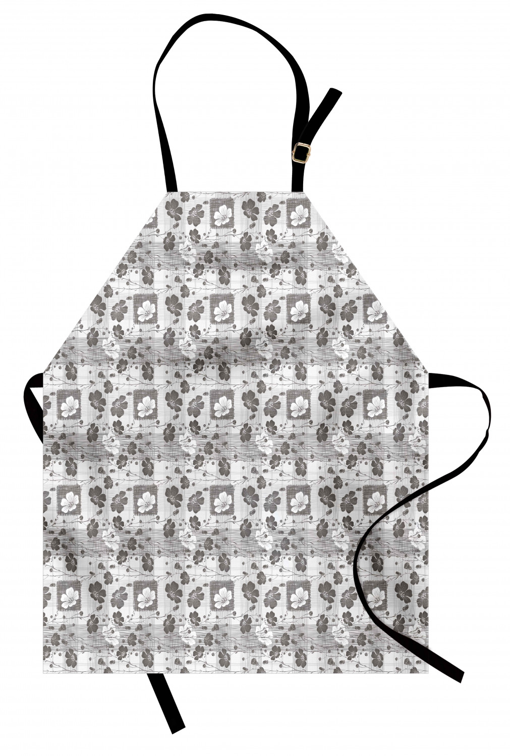 Ambesonne White Apron Unisex Kitchen Bib with Adjustable Neck Cooking Baking