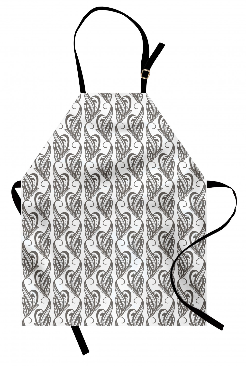 Ambesonne White Apron Unisex Kitchen Bib with Adjustable Neck Cooking Baking