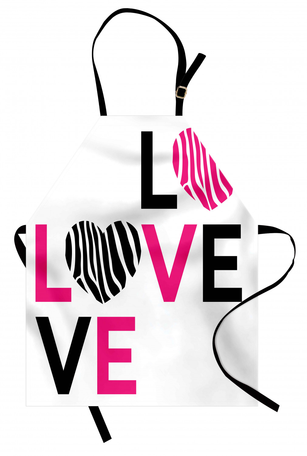 Ambesonne Pink Apron Unisex Kitchen Bib with Adjustable Neck Cooking Baking