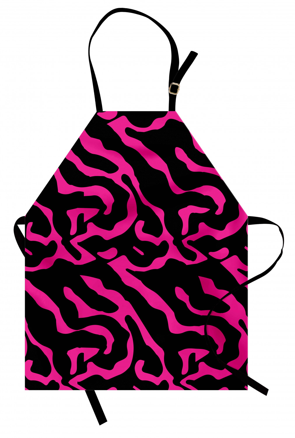 Ambesonne Pink Apron Unisex Kitchen Bib with Adjustable Neck Cooking Baking