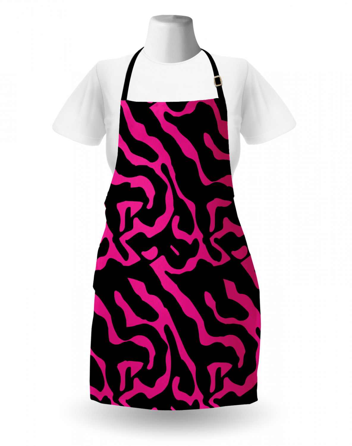 Ambesonne Pink Apron Unisex Kitchen Bib with Adjustable Neck Cooking Baking