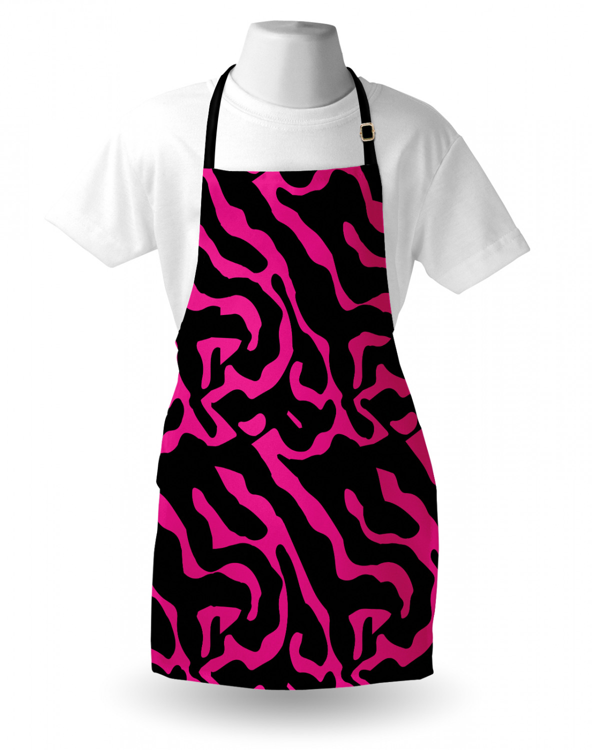 Ambesonne Pink Apron Unisex Kitchen Bib with Adjustable Neck Cooking Baking