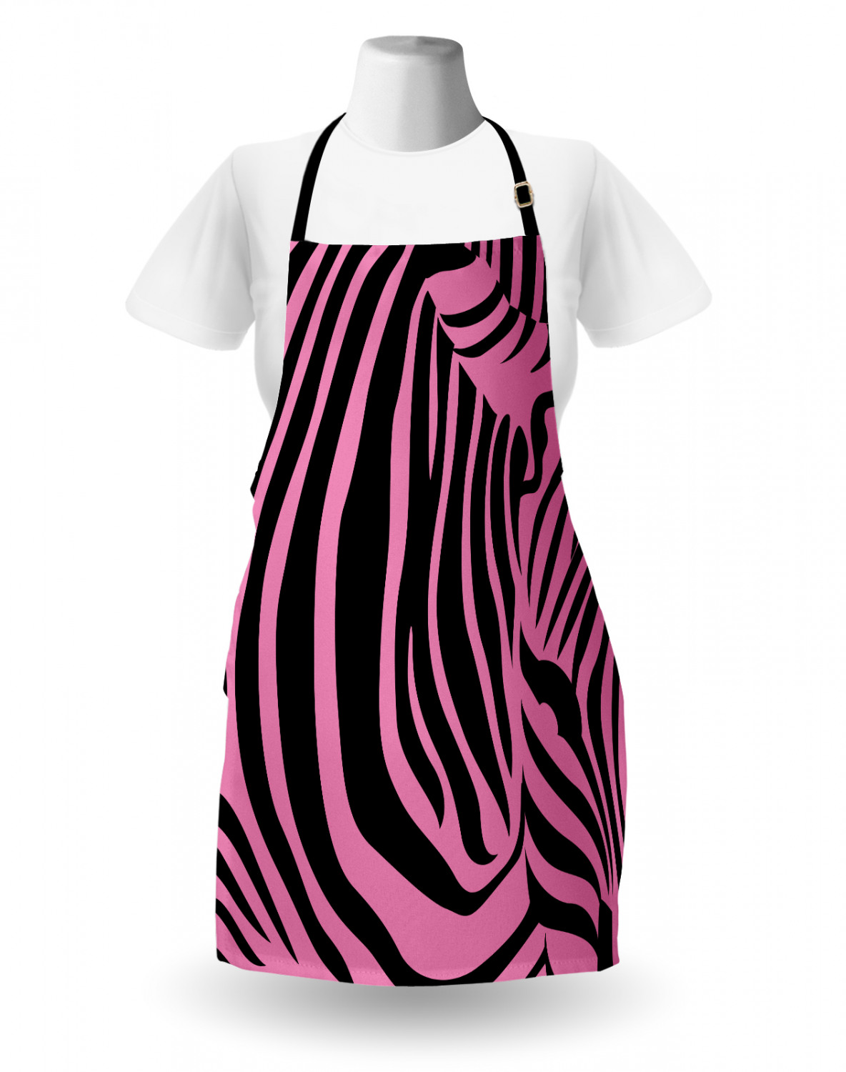 Ambesonne Pink Apron Unisex Kitchen Bib with Adjustable Neck Cooking Baking