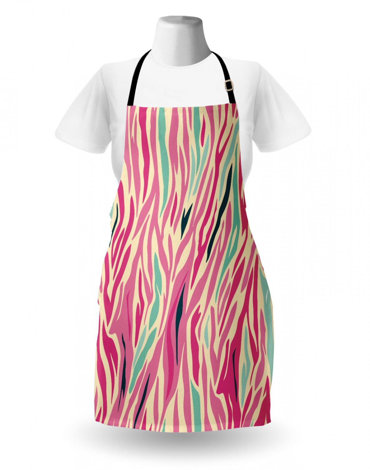 Ambesonne Pink Apron Unisex Kitchen Bib with Adjustable Neck Cooking Baking