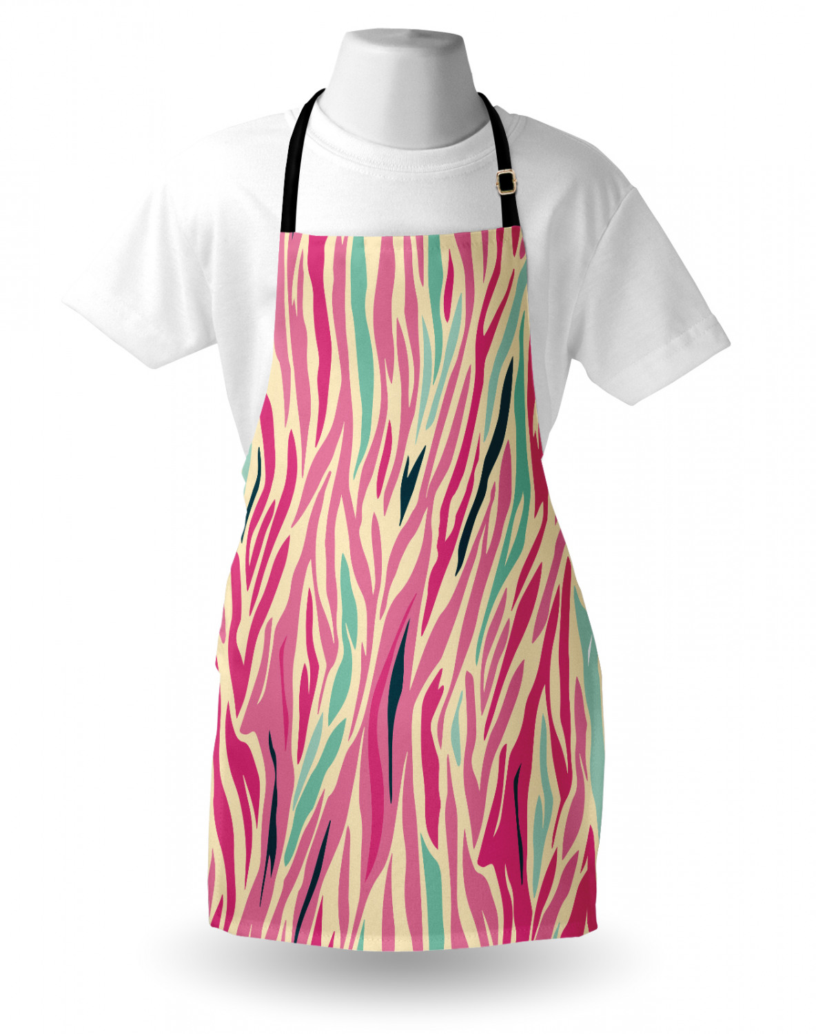 Ambesonne Pink Apron Unisex Kitchen Bib with Adjustable Neck Cooking Baking