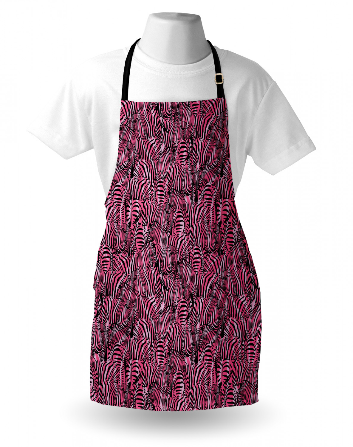 Ambesonne Pink Apron Unisex Kitchen Bib with Adjustable Neck Cooking Baking