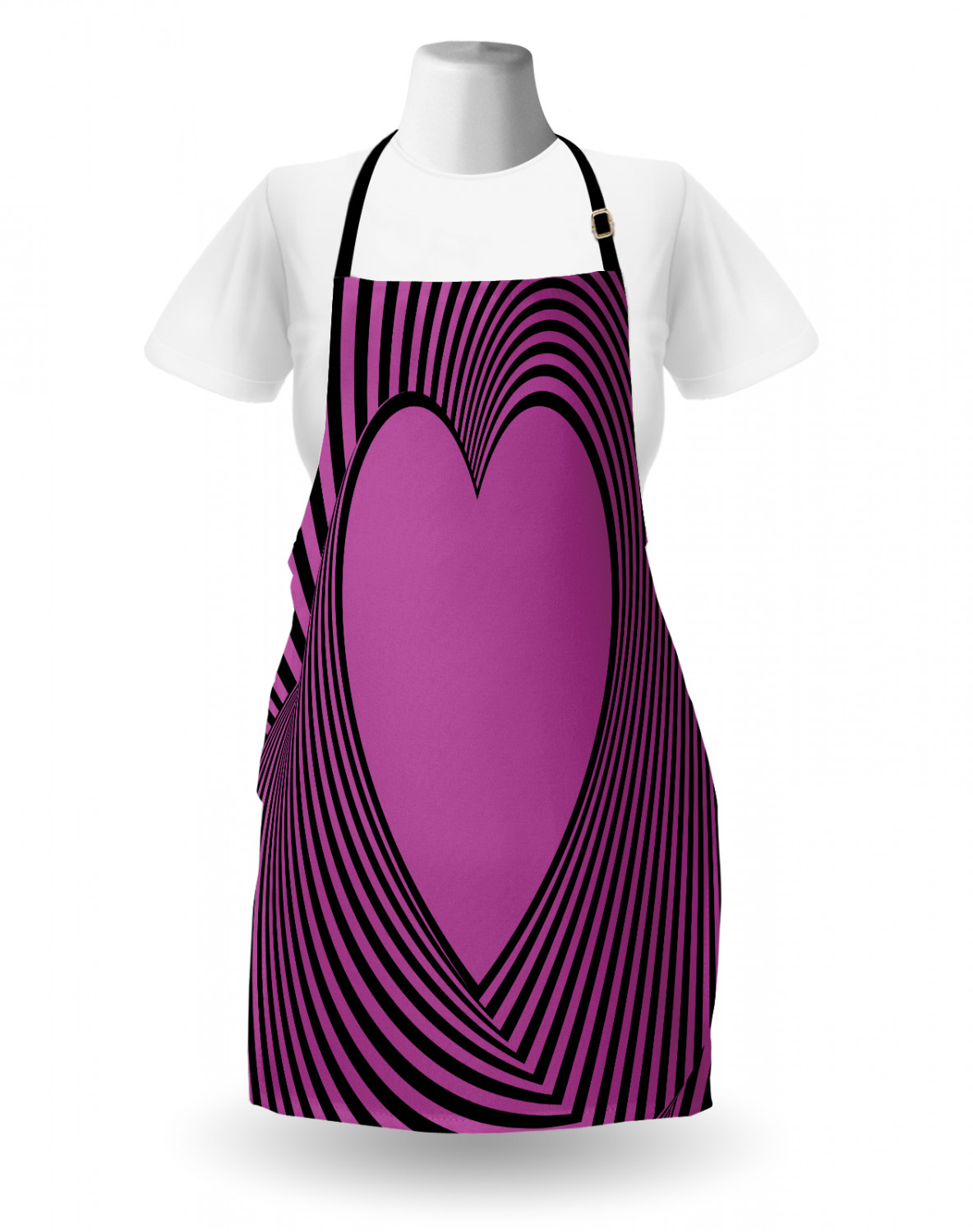 Ambesonne Pink Apron Unisex Kitchen Bib with Adjustable Neck Cooking Baking