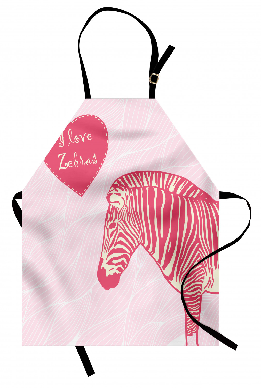 Ambesonne Pink Apron Unisex Kitchen Bib with Adjustable Neck Cooking Baking