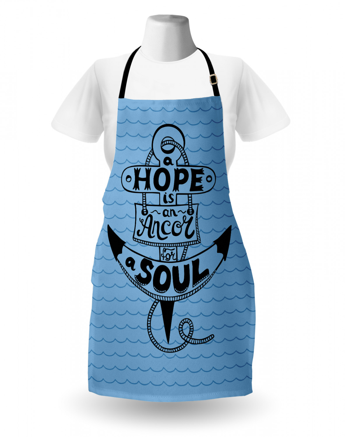 Ambesonne Apron Bib Adjustable Neck for Cooking