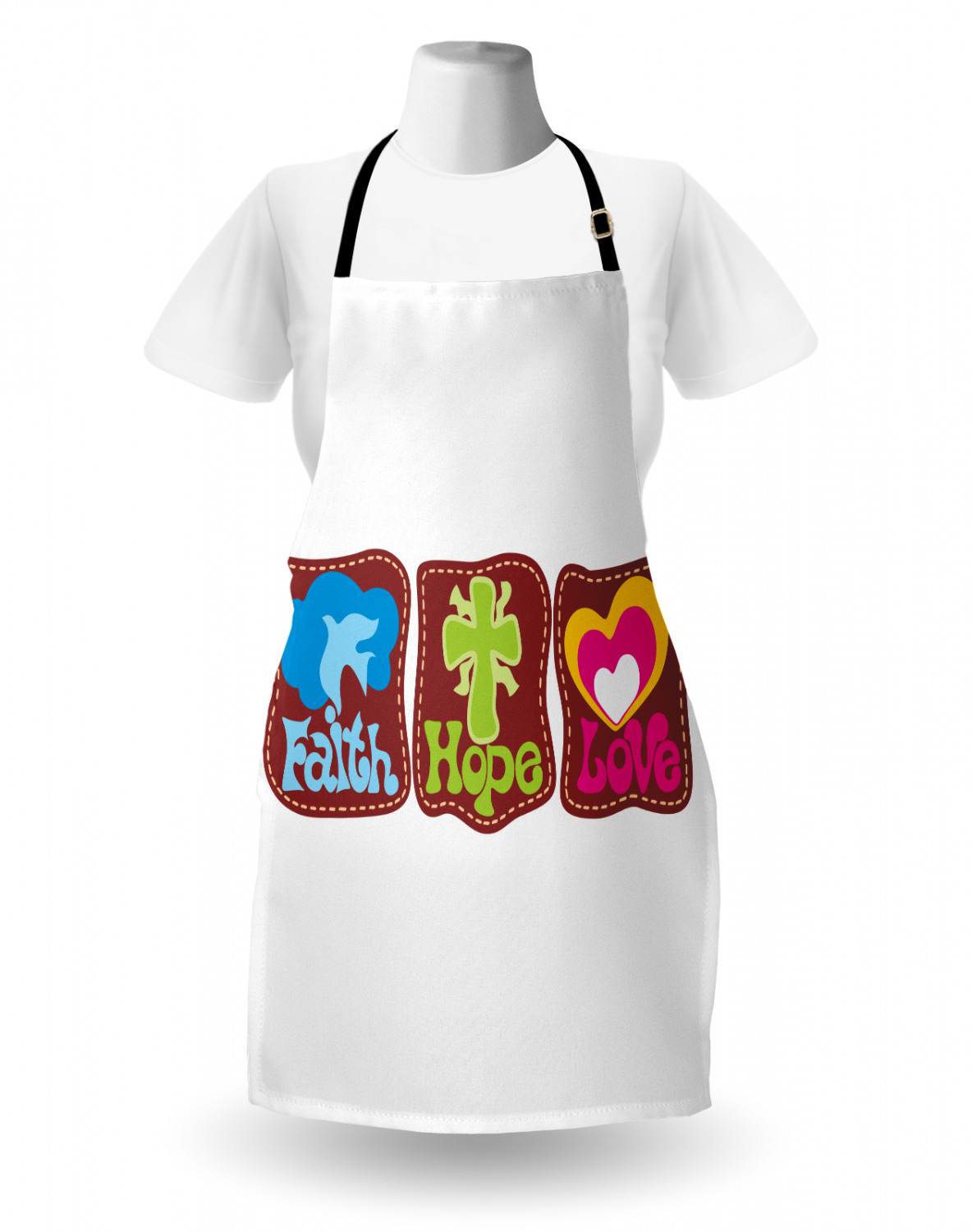 Ambesonne Apron Bib Adjustable Neck for Cooking