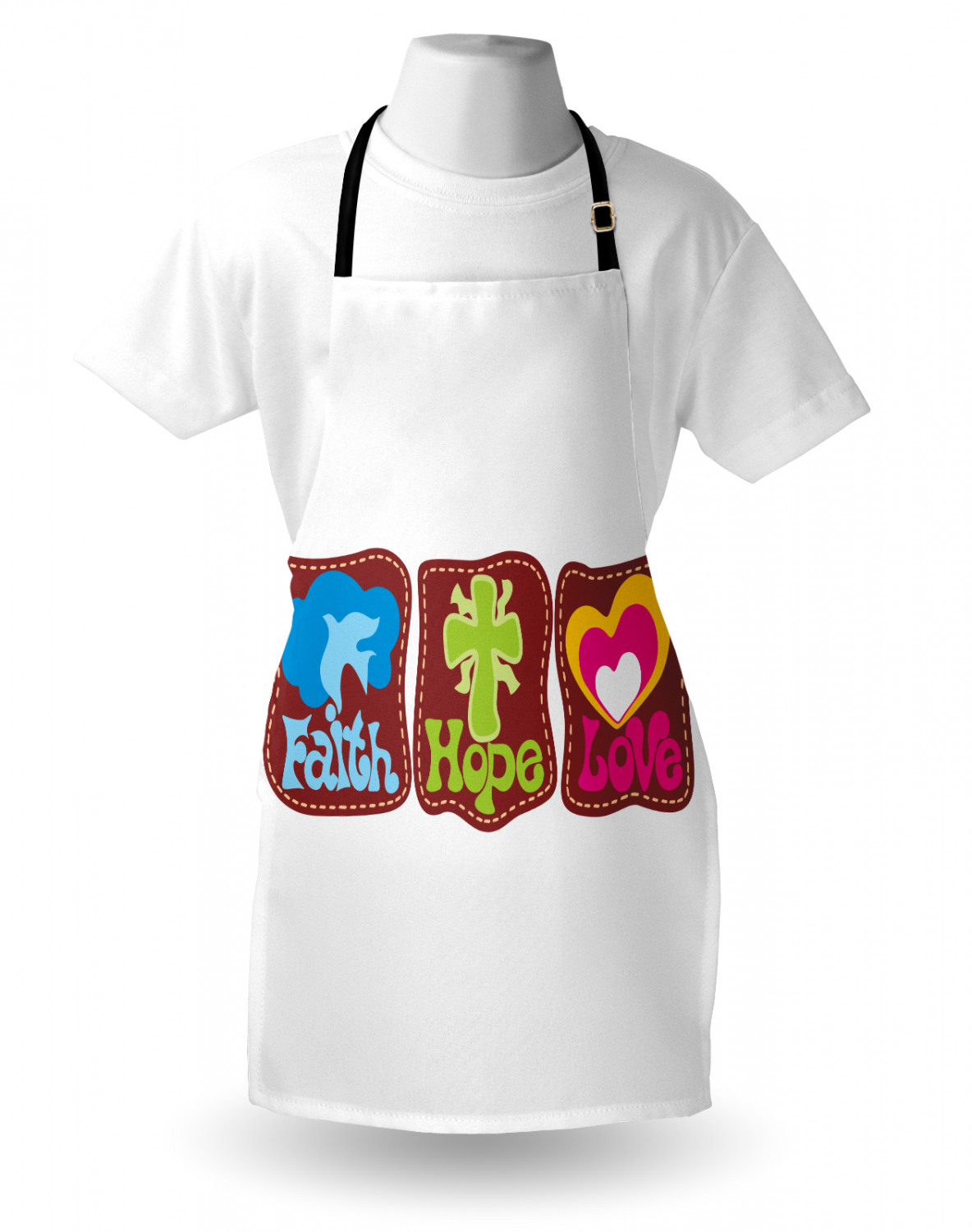 Ambesonne Apron Bib Adjustable Neck for Cooking