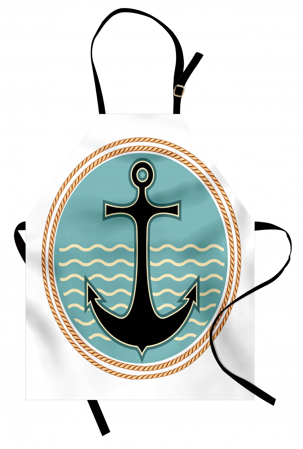 Nautical Whale Apron Unisex Kitchen Bib with Adjustable Neck Cooking