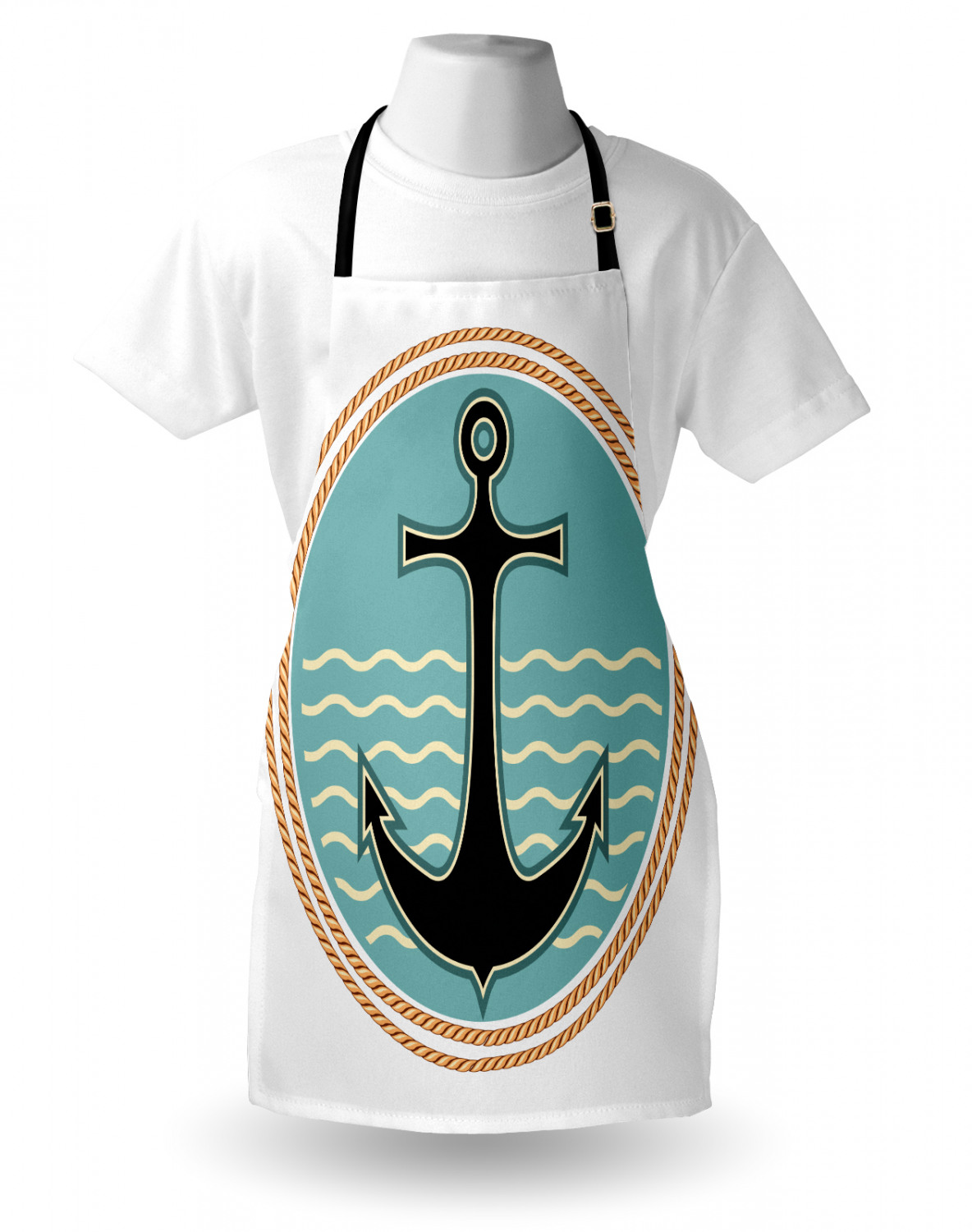 Nautical Whale Apron Unisex Kitchen Bib with Adjustable Neck Cooking