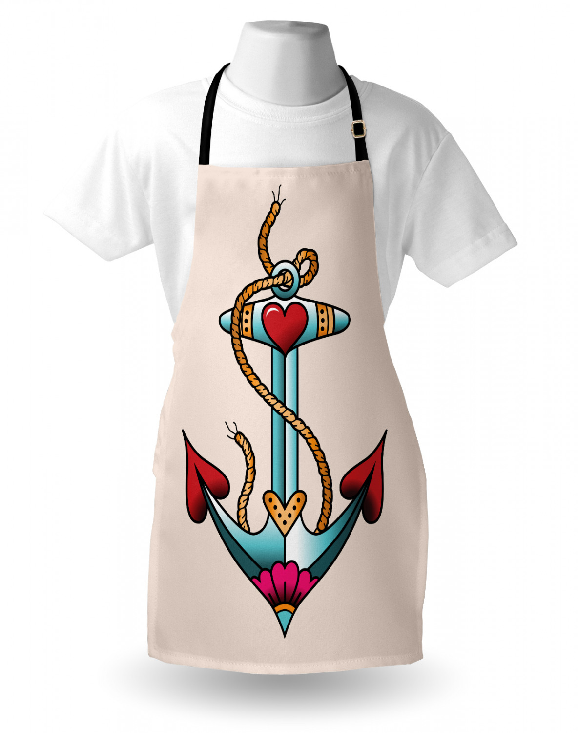 Nautical Whale Apron Unisex Kitchen Bib with Adjustable Neck Cooking