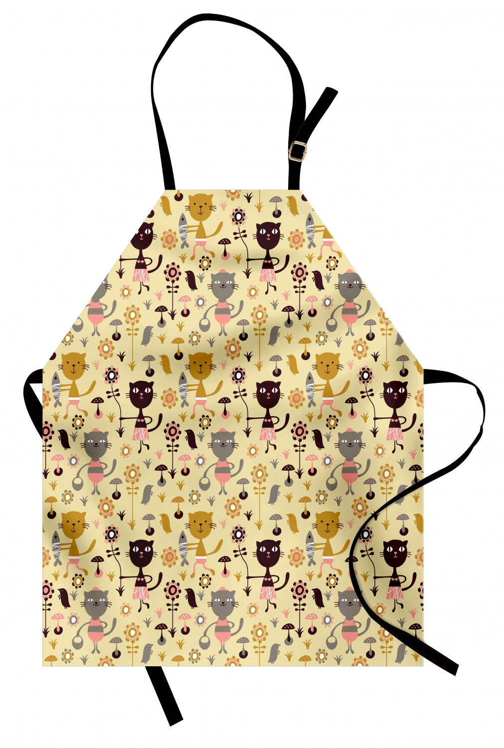 Animals Apron Unisex Kitchen Bib with Adjustable Neck Cooking Baking