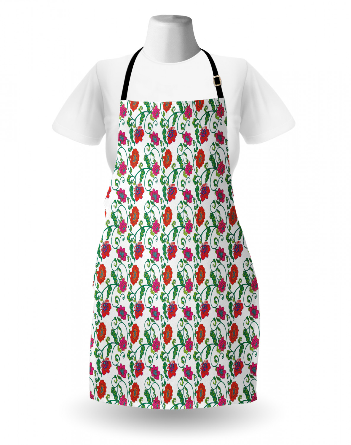Ambesonne Flower Apron Unisex Kitchen Bib with Adjustable Neck Cooking Baking - Bild 140 von 183