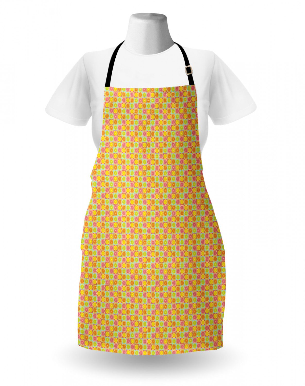 Summer Lemon Apron Unisex Kitchen Bib With Adjustable Neck Cooking 