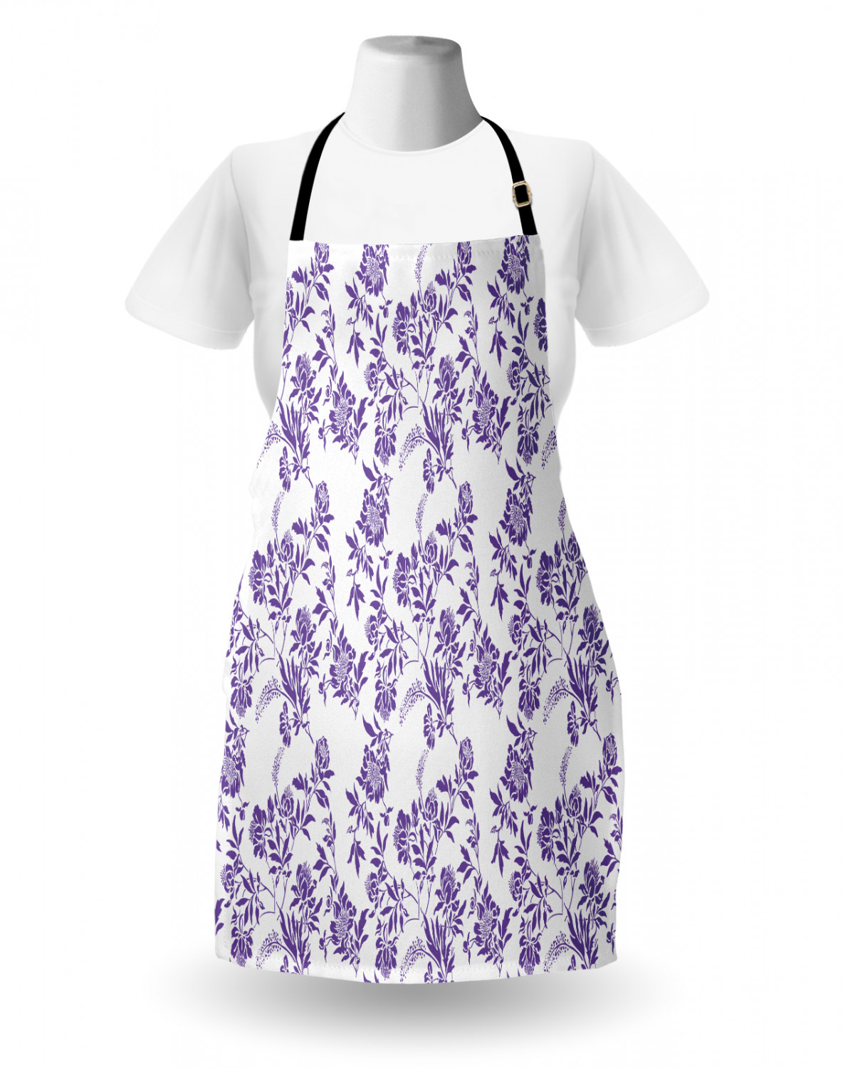 Ambesonne Flower Apron Unisex Kitchen Bib with Adjustable Neck Cooking Baking - Bild 158 von 183
