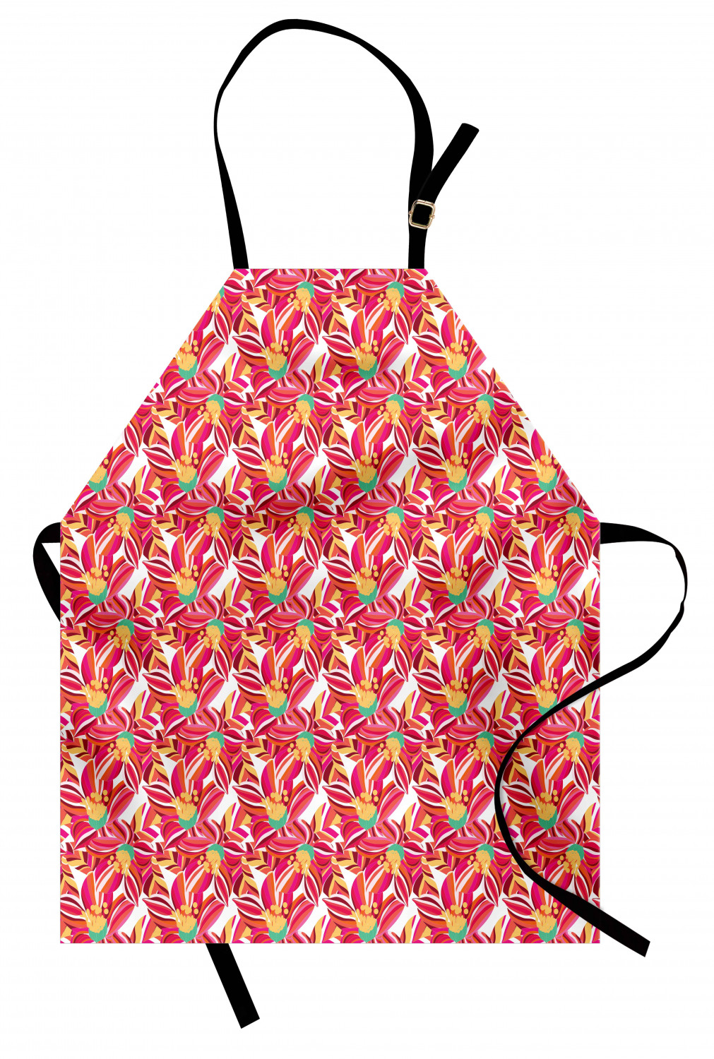 Ambesonne Flower Apron Unisex Kitchen Bib with Adjustable Neck Cooking Baking - Bild 13 von 183