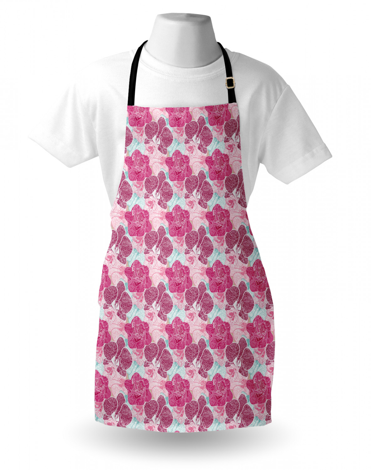 Ambesonne Flower Apron Unisex Kitchen Bib with Adjustable Neck Cooking Baking - Bild 111 von 183