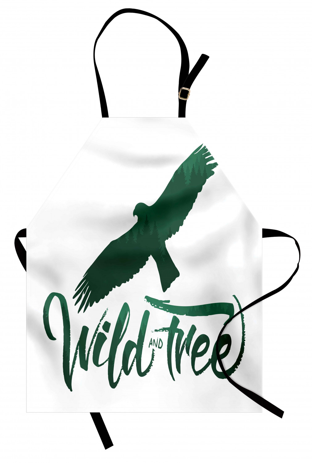 Ambesonne White Apron Unisex Kitchen Bib with Adjustable Neck Cooking Baking