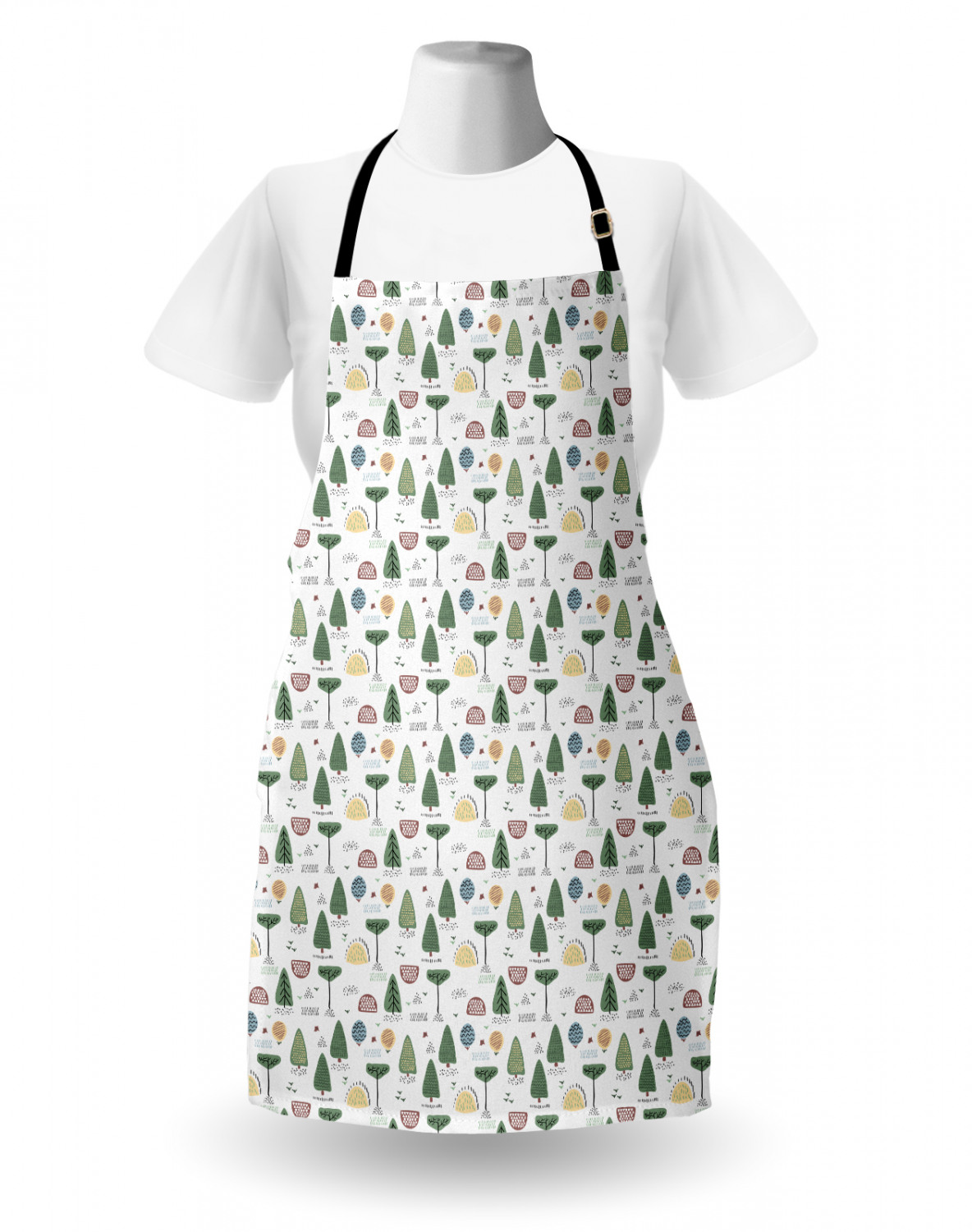 Ambesonne Long Lasting Apron with Adjustable Neck for Gardening and Cooking