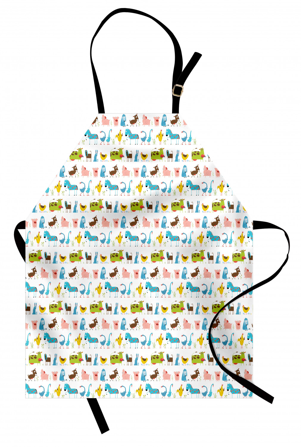 Animals Apron Unisex Kitchen Bib with Adjustable Neck Cooking Baking