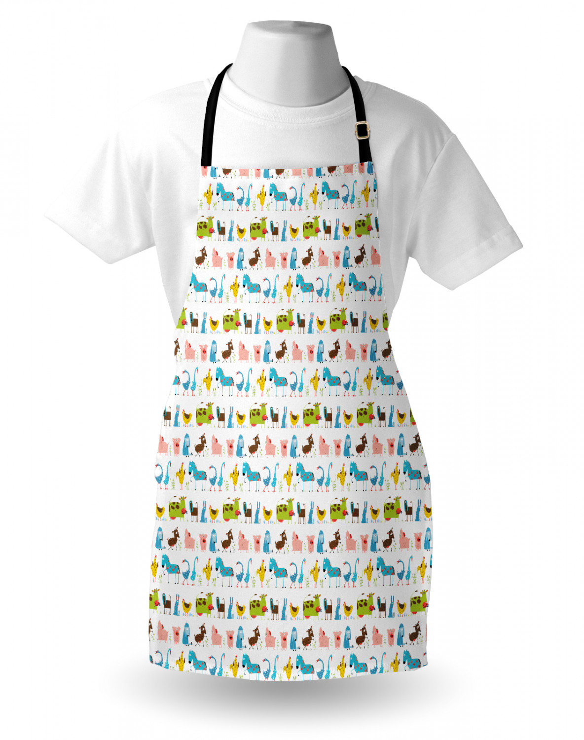 Animals Apron Unisex Kitchen Bib with Adjustable Neck Cooking Baking