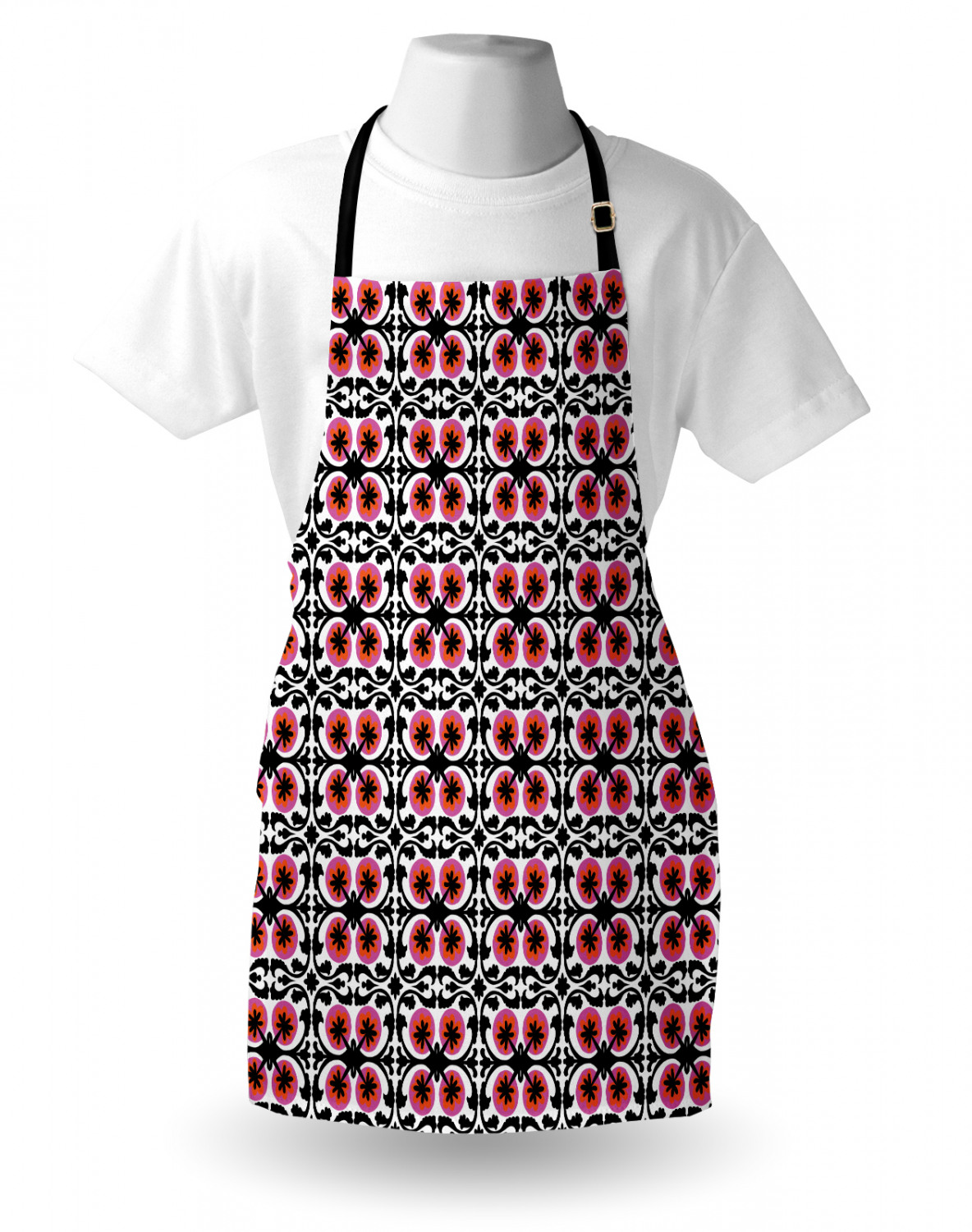 Ambesonne Long Lasting Apron with Adjustable Neck for Gardening and Cooking