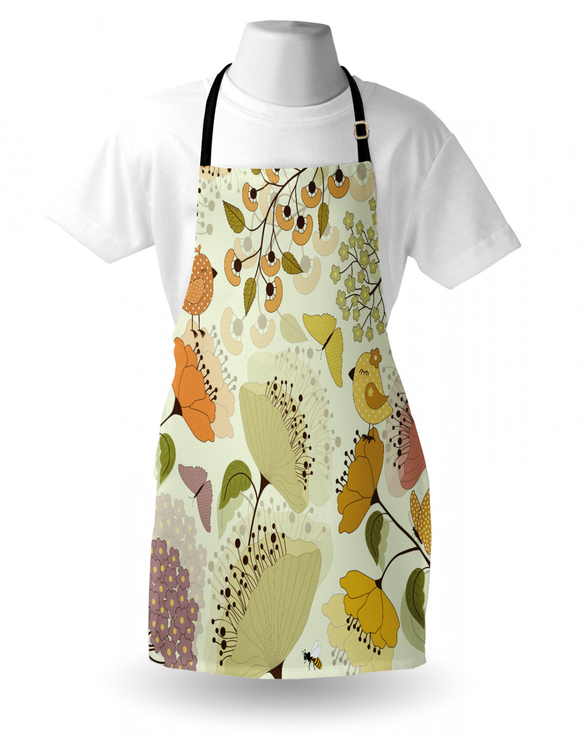 Caterpillar Apron Unisex Kitchen Bib with Adjustable Neck Cooking Baking