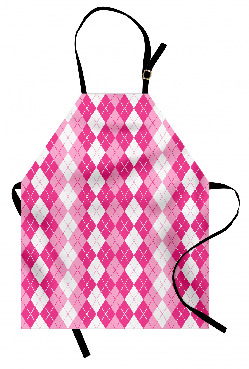 Ambesonne Pink Apron Unisex Kitchen Bib with Adjustable Neck Cooking Baking