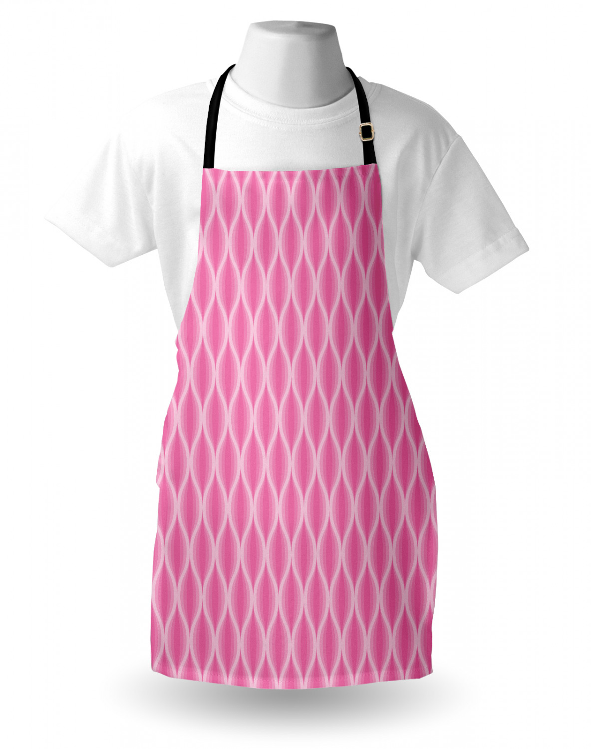 Ambesonne Pink Apron Unisex Kitchen Bib with Adjustable Neck Cooking Baking