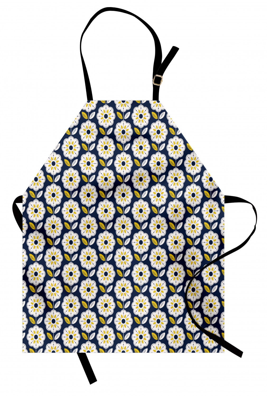 Ambesonne Flower Apron Unisex Kitchen Bib with Adjustable Neck Cooking Baking - Bild 67 von 183