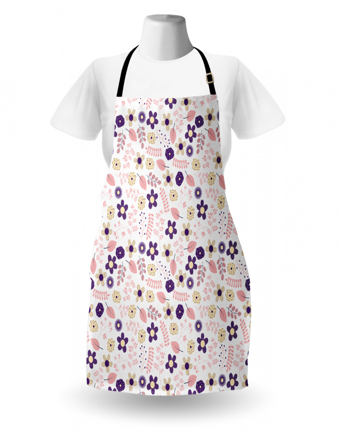 Ambesonne Flower Apron Unisex Kitchen Bib with Adjustable Neck Cooking Baking - Bild 59 von 183