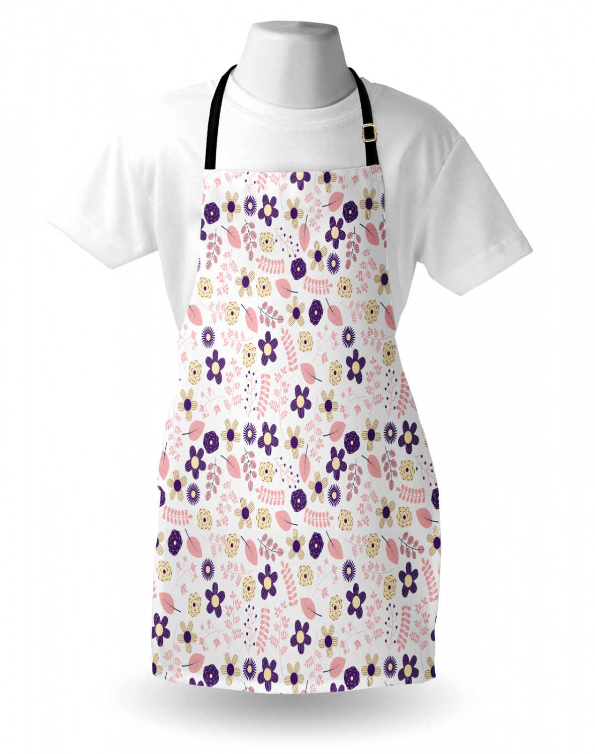 Ambesonne Flower Apron Unisex Kitchen Bib with Adjustable Neck Cooking Baking - Bild 60 von 183