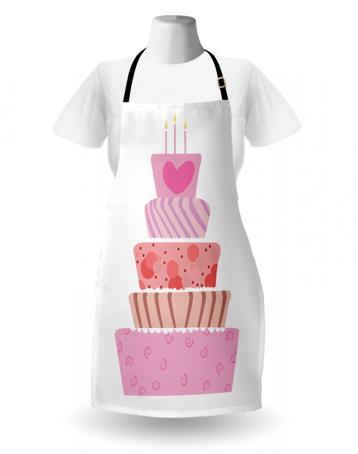 Wedding Apron Unisex Kitchen Bib with Adjustable Neck for Cooking Baking